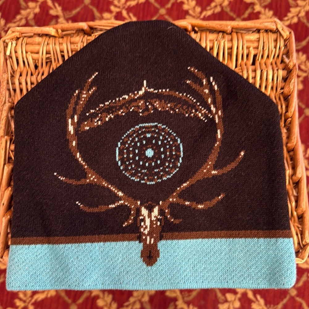 Art by Abby Paffrath Knit Winter Hat. Designed in Jacksonhole Wy. NWOT
